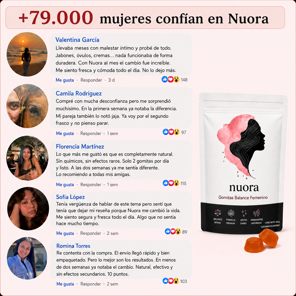 Nuora™ | Elimina el mal olor íntimo y equilibra el pH