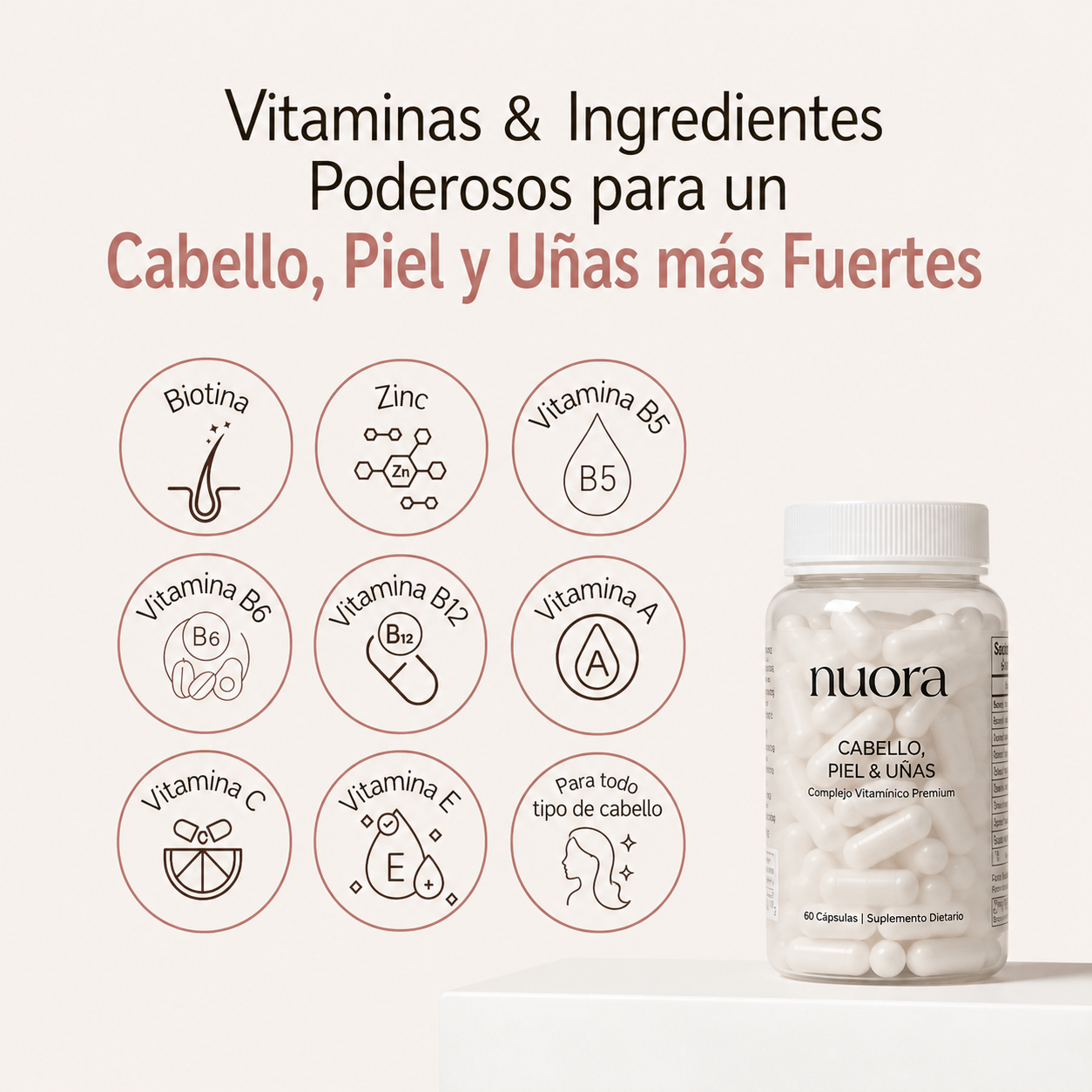 Nuora™ | Cabello, Piel & Uñas