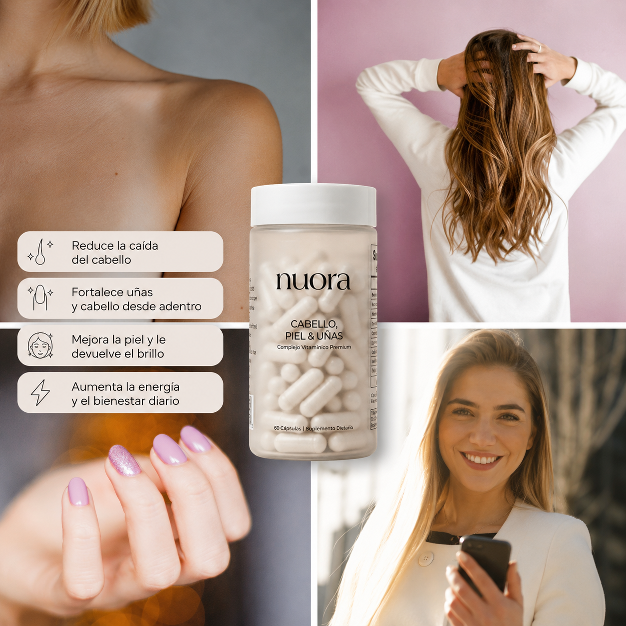 Nuora™ | Cabello, Piel & Uñas